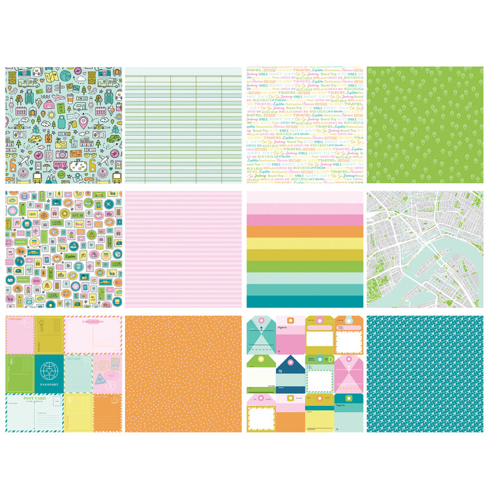 Layle By Mail | Postcards & Passports - 12x12 Paper Pack