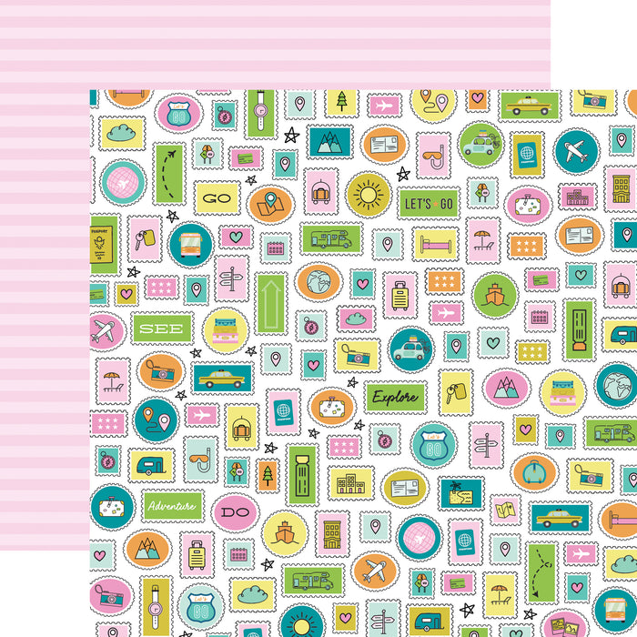 Layle By Mail | Postcards & Passports - 12x12 Paper Pack
