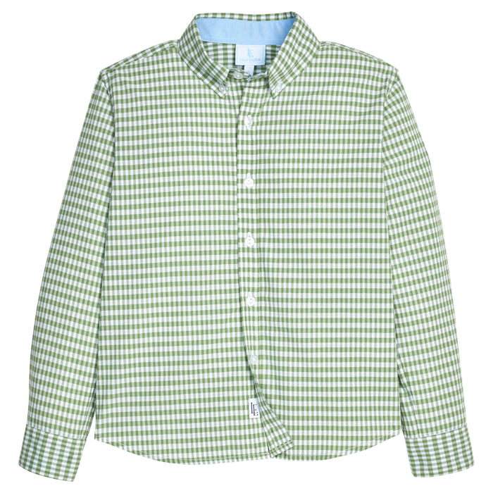 LE Watercress Gingham Button Down Shirt