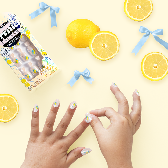 Lemon Polka Dot Party  - Pressies | Short Medium | Round