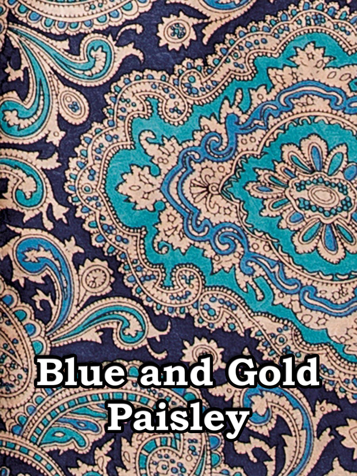 Blue and Gold Paisley