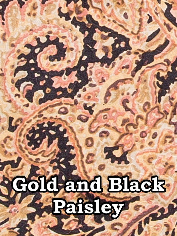 Gold and Black Paisley