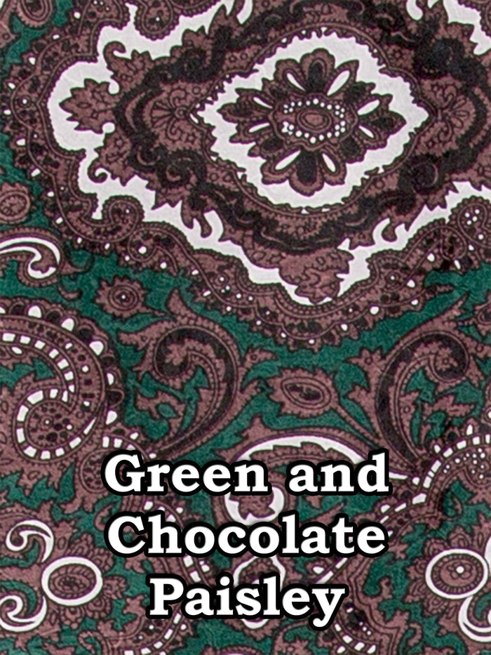 Green and Chocolate Paisley