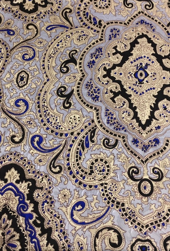 Ivory and Gold Paisley