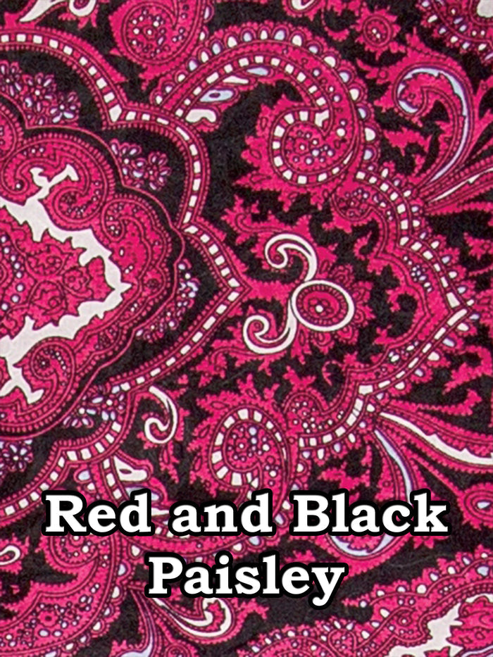 Red and Black Paisley Jacquard