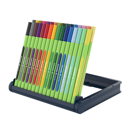 Schneider Line-Up Fineliners 0.4mm with Case stand, 32 pieces