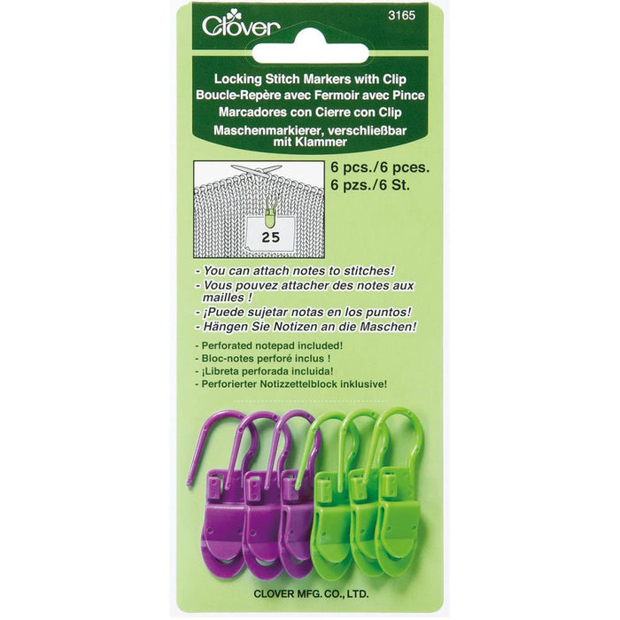 Locking Stitch Markers W/Clips