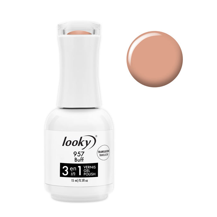 Looky Vernis Gel 3 en 1 #957 Buff (Collection les essentiels)