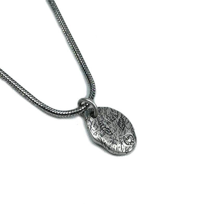 Lucky Charm, Unique Buddhism Lotus,Silver Pendant Amulet - Tibetan Buddhist amulet, view 8