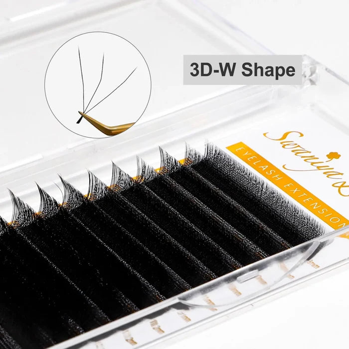 YY W Shape Lash Extensions M curl 0.07mm| Swaniya Lashes