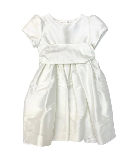 Maggie Breen Off White Poly Dupioni Dress w/ Sleeve