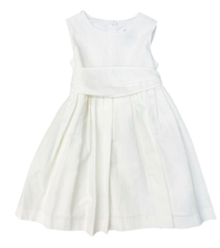 Maggie Breen Sleeveless Linen Dress w/ Sash