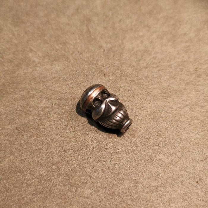 Mala Guru Bead, Skull Shape T-drilled 3-Hole Bead for Prayer Bead,0.87" - Tibetan Buddhist mala beads, view 5