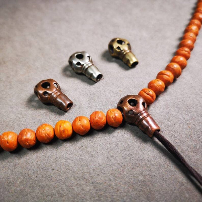 Mala Guru Bead, T-drilled 3-Hole Connector Bead for Prayer Bead,0.87" - Tibetan Buddhist mala beads, detailed view