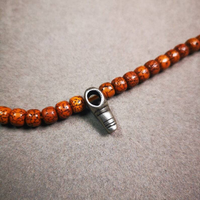 Mala Guru Bead, T-drilled 3-Hole Connector Bead for Prayer Bead,0.8" - Tibetan Buddhist mala beads, view 5