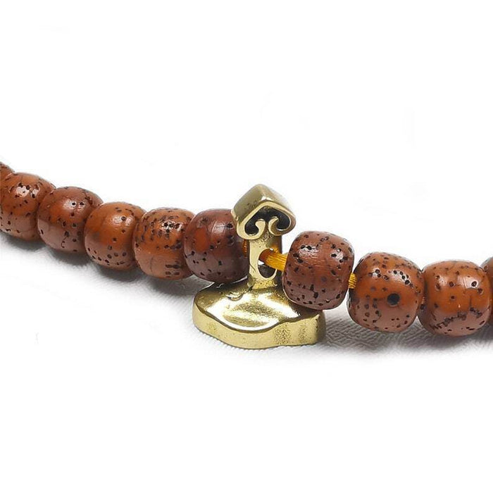 Mala Prayer Beads Pendant,Mini Vajrasattva Tsa Tsa Mold Pendant - Tibetan Buddhist mala beads, view 4