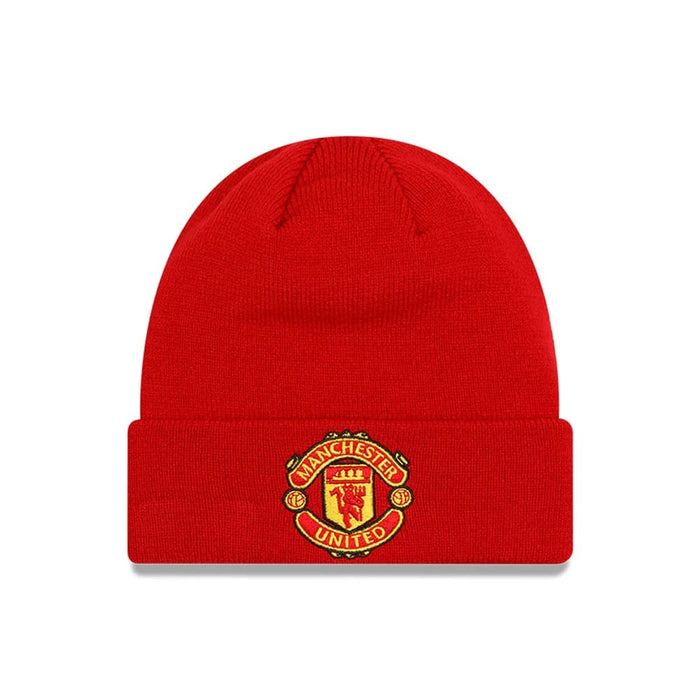 This is a Manchester United FC Red Cuff Knit Beanie Hat 1