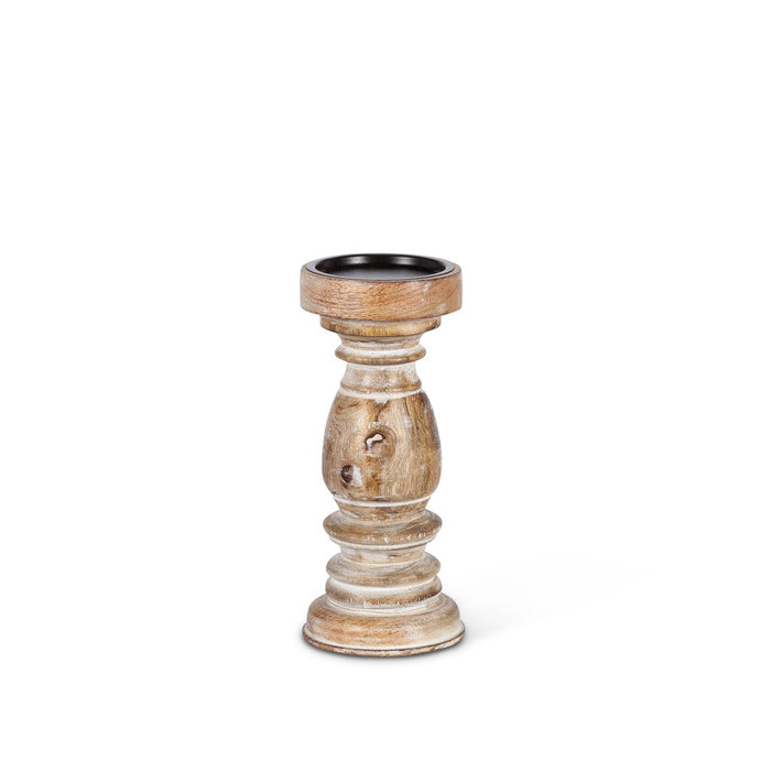 Mango Wood Pillar Candle Holder
