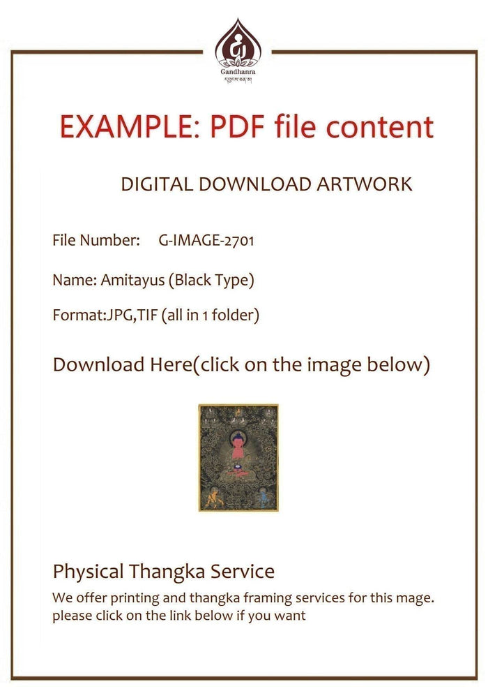 Manjusri Image - Tibetan thangka painting, view 6
