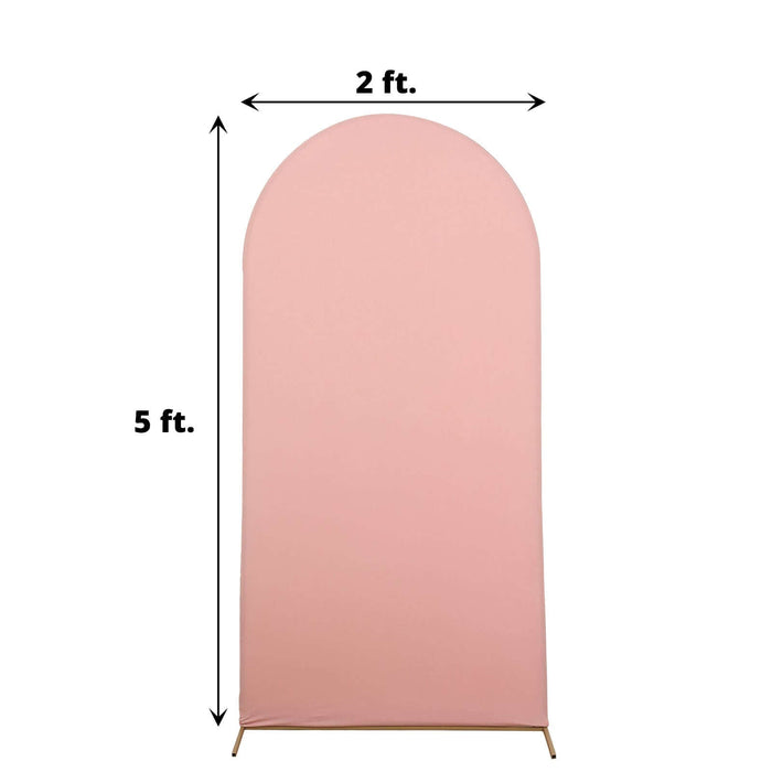 Pink fabric backdrop with dimensions 2 ft. wide by 5 ft. tall.