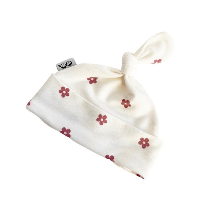Mauve Ivory Dainty Flower Leggings and/or Beanie Knot Hat