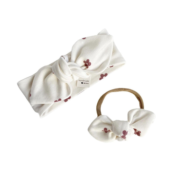 Mauve Ivory Dainty Flower Leggings and/or Headbands