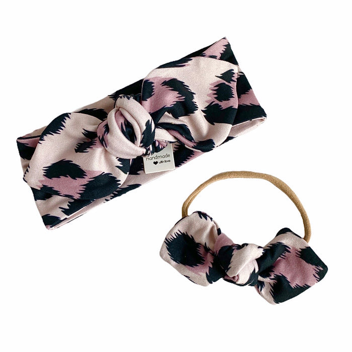 Mauve Leopard Leggings and/or Headbands