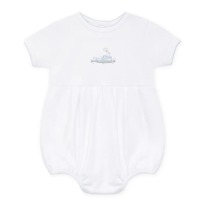 MB Choo Choo Train Hand Emb. Bubble-White