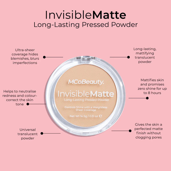 MCoBeauty Invisible Matte Long Lasting Pressed Powder