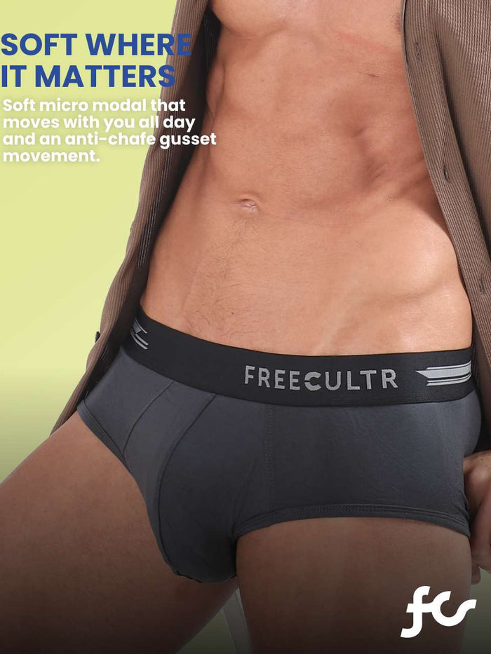 Men's Anti-Bacterial Micro Modal Brief in Contrast Waistband (Pack of 1)
