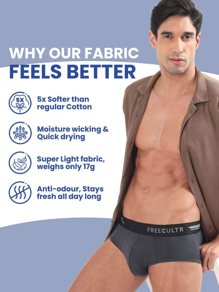 Men's Anti-Bacterial Micro Modal Brief in Contrast Waistband (Pack of 2)