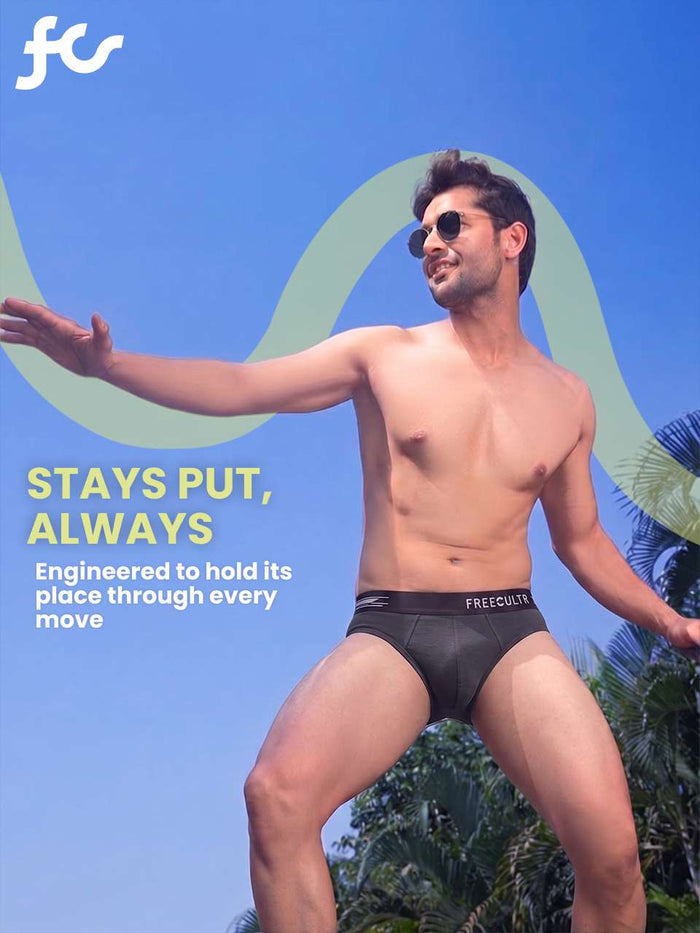 Men's Anti-Bacterial Micro Modal Brief in Contrast Waistband (Pack of 2)