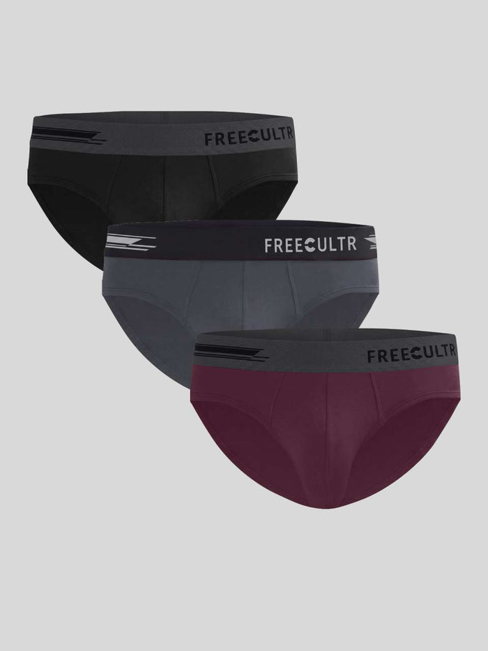 Men's Anti-Bacterial Micro Modal Brief in Contrast Waistband (Pack of 3)
