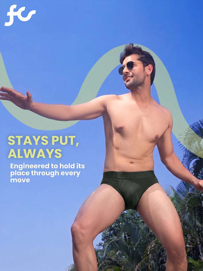 Men's Anti-Bacterial Micro Modal Brief in Solid Waistband (Pack of 1)