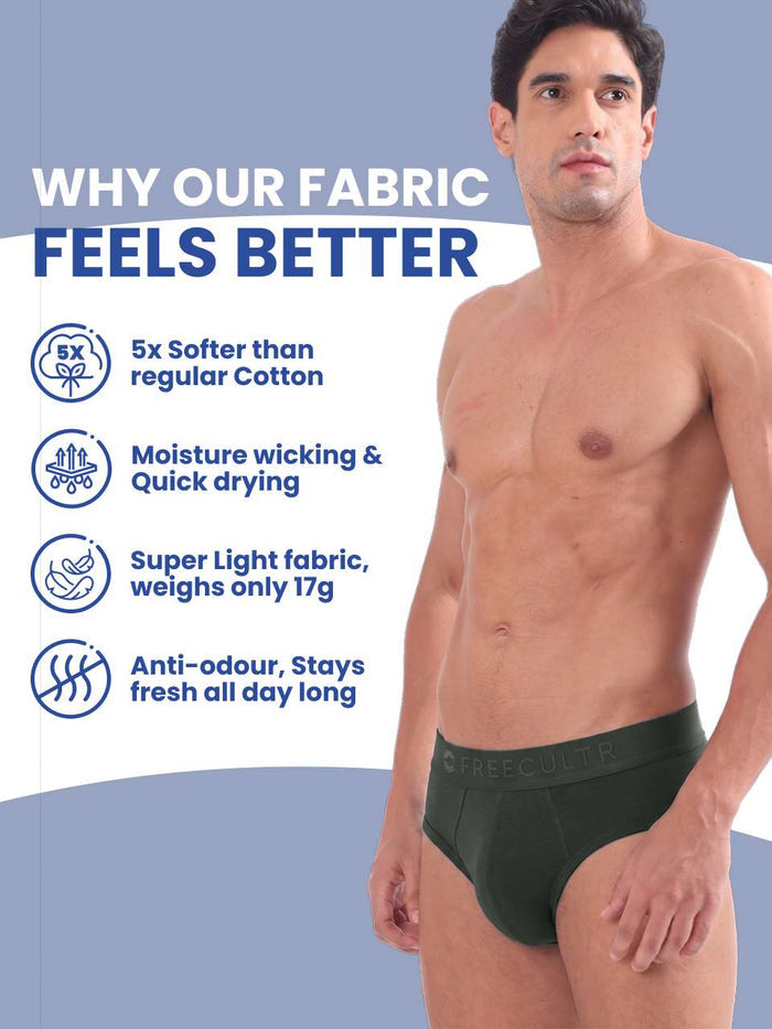 Men's Anti-Bacterial Micro Modal Brief in Solid Waistband (Pack of 2)