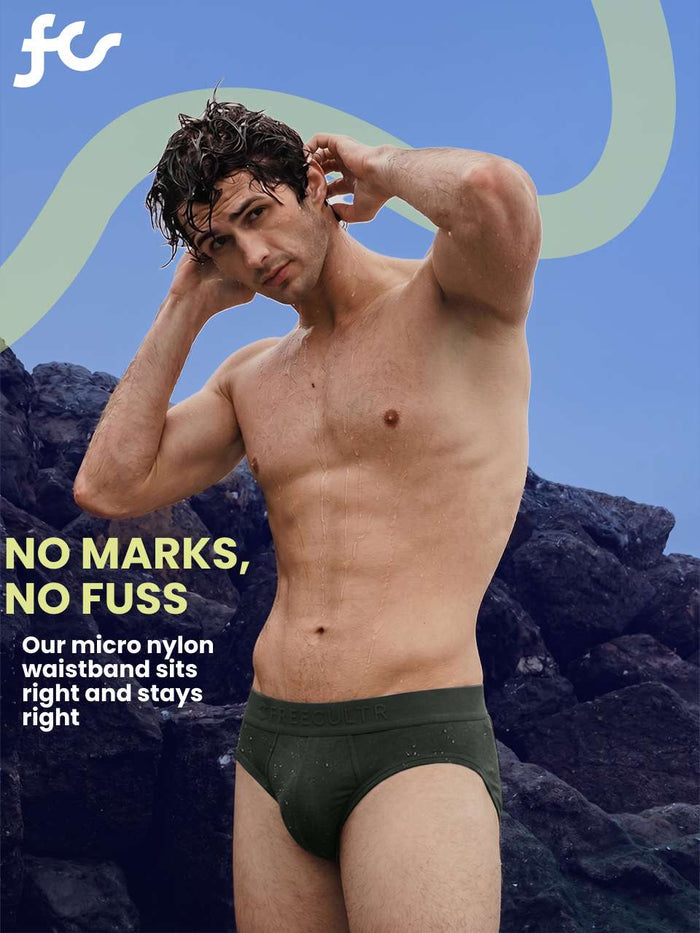 Men's Anti-Bacterial Micro Modal Brief in Solid Waistband (Pack of 2)