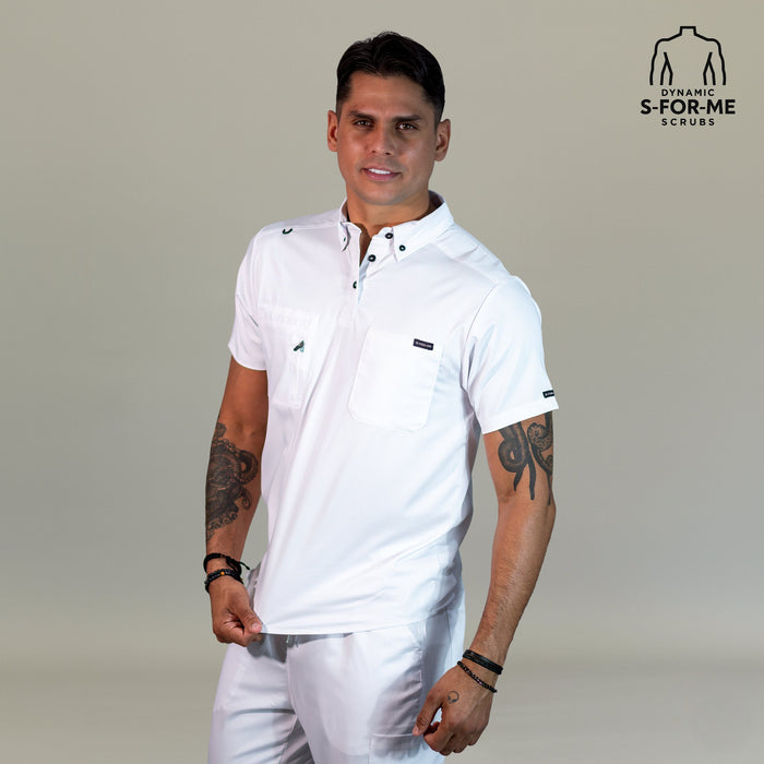 white medical scrubs