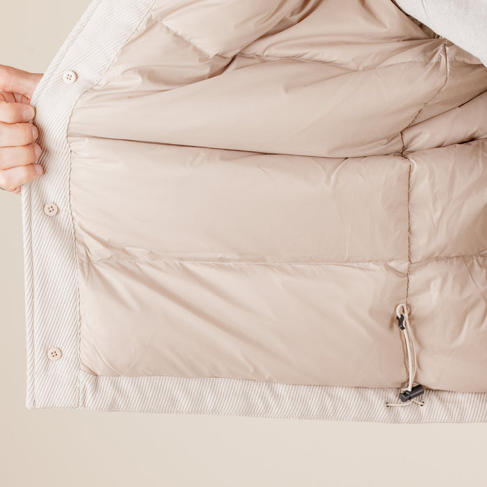 Merely Made - Snug Goose Down Jacket - Ecru Beige 23WMLPR219JK
