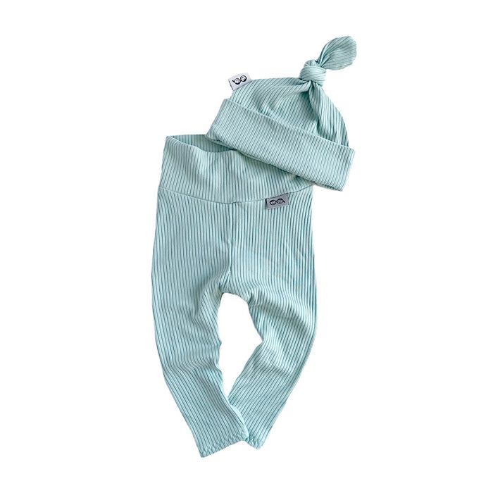 Mint Rib Leggings and/or Knot Beanie Hat