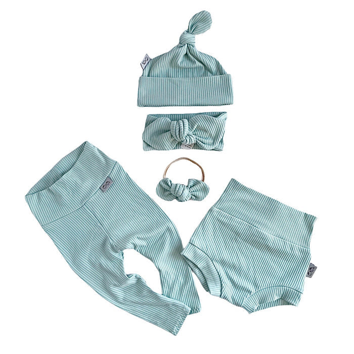 Mint Rib Leggings and/or Knot Beanie Hat