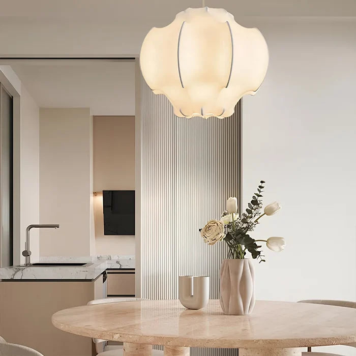 Modern Fabric Sculptural Hanging Light