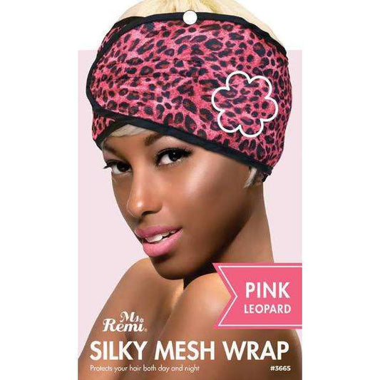 Ms. Remi Silky Mesh Wrap, 1 Count, Pink Leopard