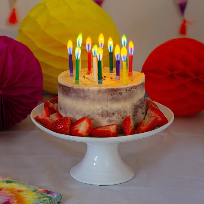 Multicolored Flame Birthday Candles