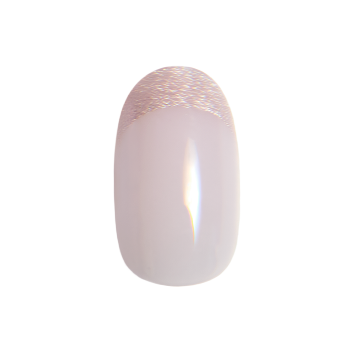 Neutral Shimmer French - Press On | Medium | Oval