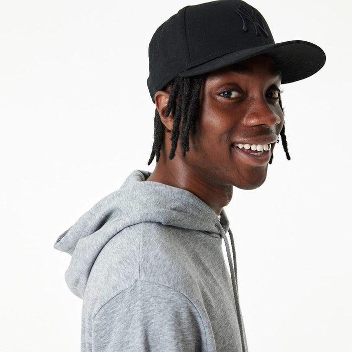 The Male model is wearing New Era Essential Grey Pullover Hoodie 7