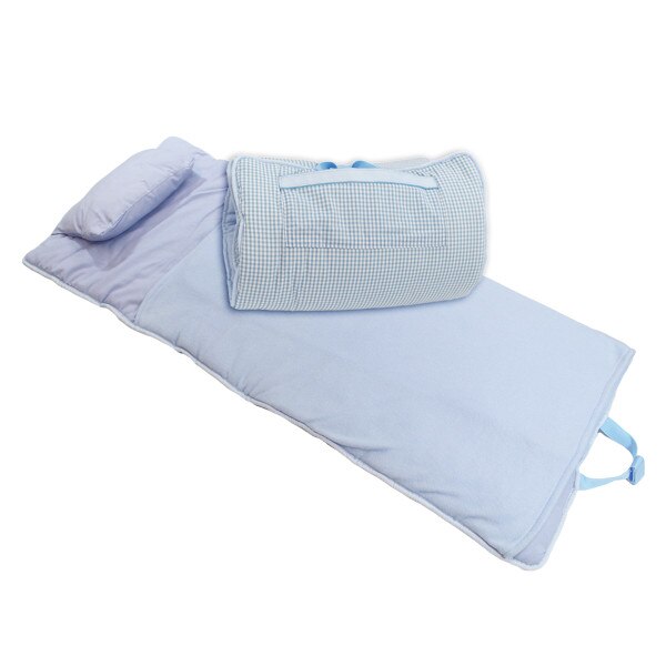 Oh Mint Baby Blue Gingham Nap mat