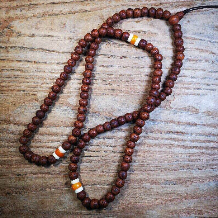 Old 108 Bodhi Beads Mala,13mm Prayer Beads for Meditation - Tibetan Buddhist mala beads, view 8