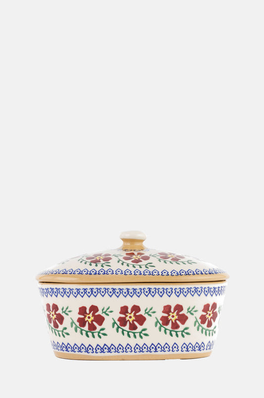 Nicholas Mosse Old Rose Covered Butterdish.