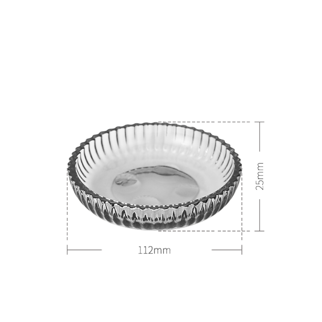 Opaque Black Glass Soap Dish