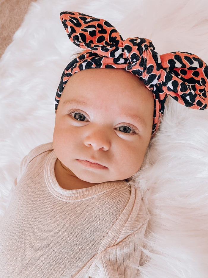 Orange Cheetah Leggings and/or Headbands